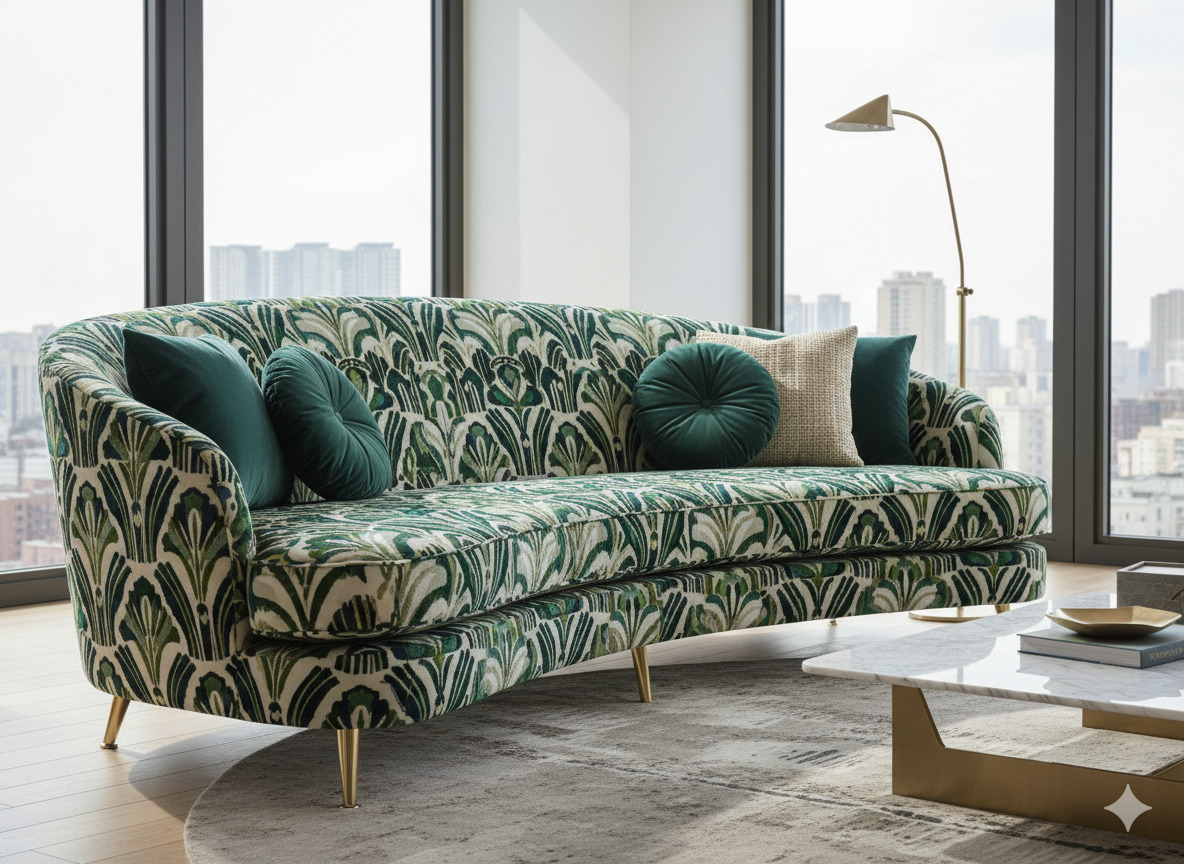 Custom upholstered sofa
